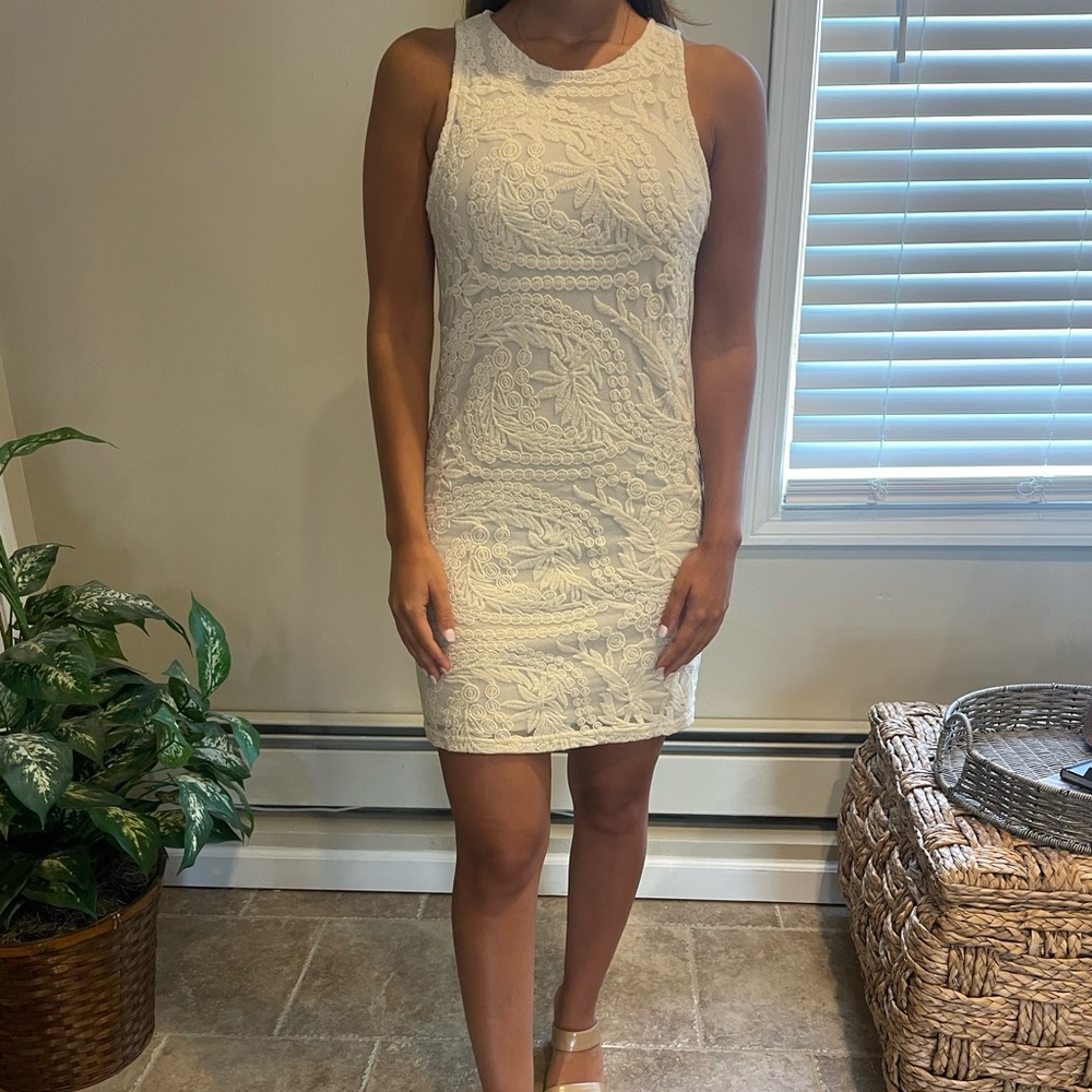 Cream lace dress